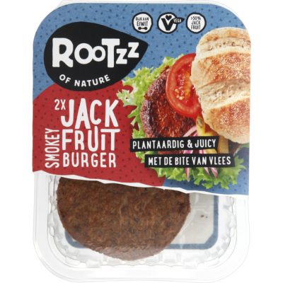 Rootzz of Nature Smokey jackfruit burger